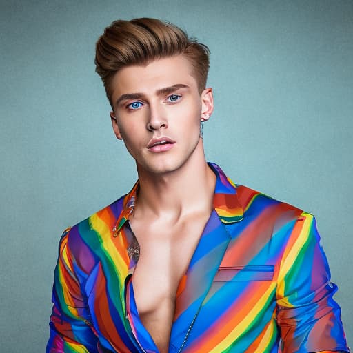 portrait+ style Russian LGBT queer TV actor blonde hunk dude face