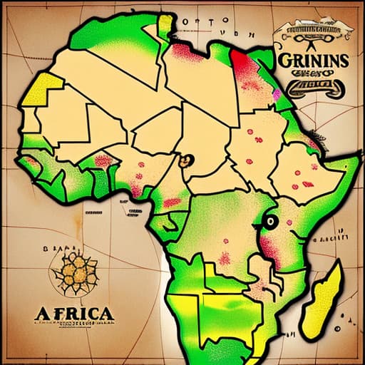  Show Africa map with most popular grains on it