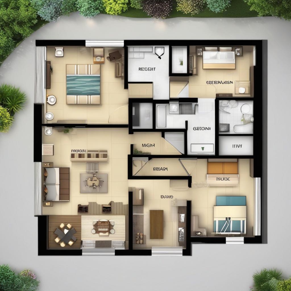  masterpiece, best quality,3*3 basic floor plan