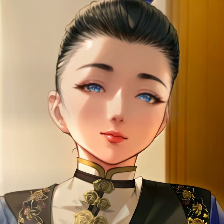  china like scenery, sauce, black hair, hair short, shiraki lotus, aristocratic, blue and black kimonos, blue eyes, one person, masterpiece, best quality,8k,ultra detailed,high resolution,an extremely delicate and beautiful,hyper detail hyperrealistic, full body, detailed clothing, highly detailed, cinematic lighting, stunningly beautiful, intricate, sharp focus, f/1. 8, 85mm, (centered image composition), (professionally color graded), ((bright soft diffused light)), volumetric fog, trending on instagram, trending on tumblr, HDR 4K, 8K