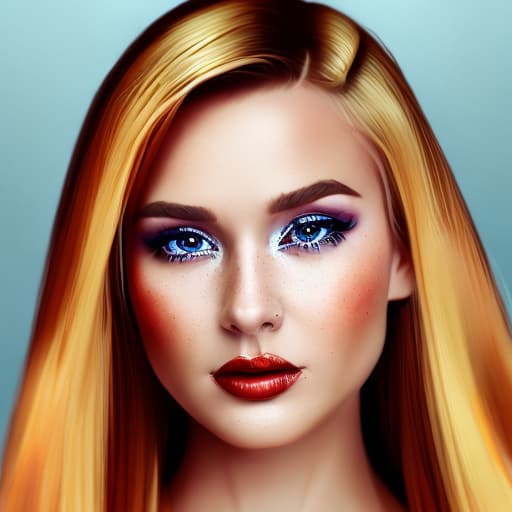 portrait+ style Russian LGBT queer reality show host blonde female face