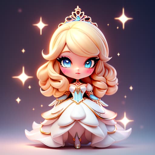 Cute chibi Cinderella style, blonde hair, cute facial features, big sparkling eyes, stylish accessories, dynamic pose, advanced material, advanced color matching, full body in lens, detailed, with fog, realistic ultra HD hyperrealistic, full body, detailed clothing, highly detailed, cinematic lighting, stunningly beautiful, intricate, sharp focus, f/1. 8, 85mm, (centered image composition), (professionally color graded), ((bright soft diffused light)), volumetric fog, trending on instagram, trending on tumblr, HDR 4K, 8K