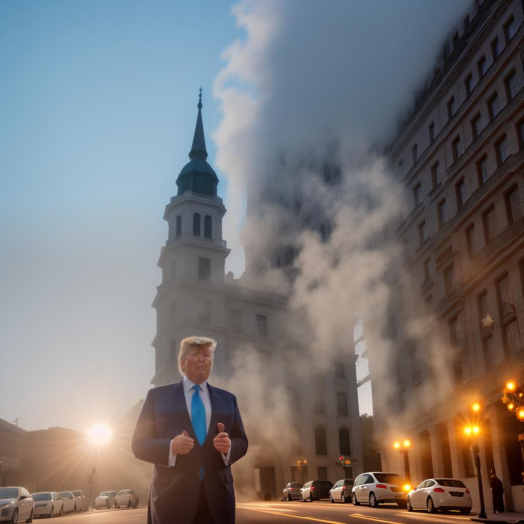  I need a photo of Donald Trump protecting a synagogue, (high detailed skin:1.2), 8k uhd, dslr, soft lighting, high quality, film grain, Fujifilm XT3 hyperrealistic, full body, detailed clothing, highly detailed, cinematic lighting, stunningly beautiful, intricate, sharp focus, f/1. 8, 85mm, (centered image composition), (professionally color graded), ((bright soft diffused light)), volumetric fog, trending on instagram, trending on tumblr, HDR 4K, 8K