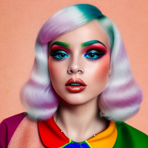 portrait+ style Russian LGBT queer makeup blogger blonde female face