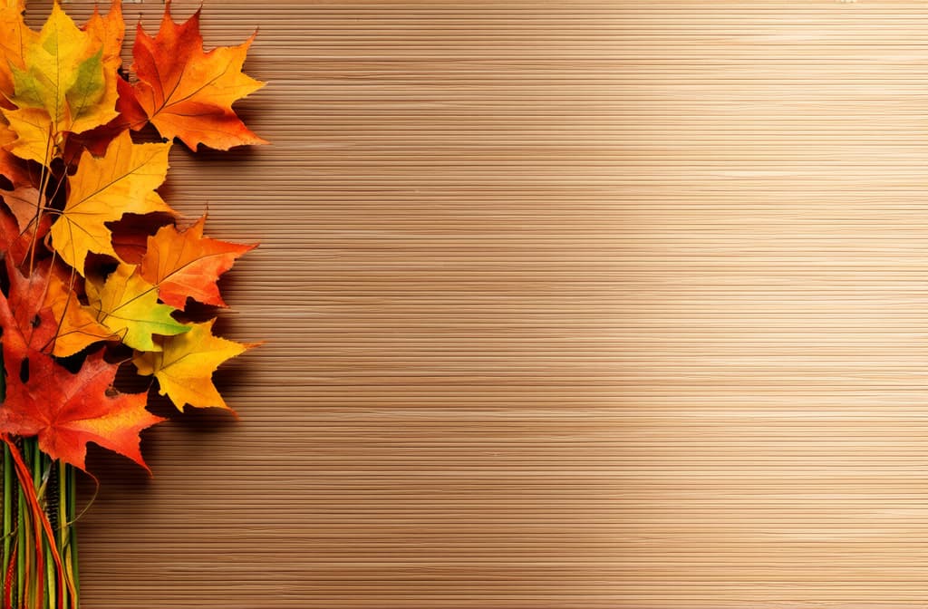  banner, bouquet of autumn orange leaves, left, right empty space for text ar 3:2 {prompt}, maximum details