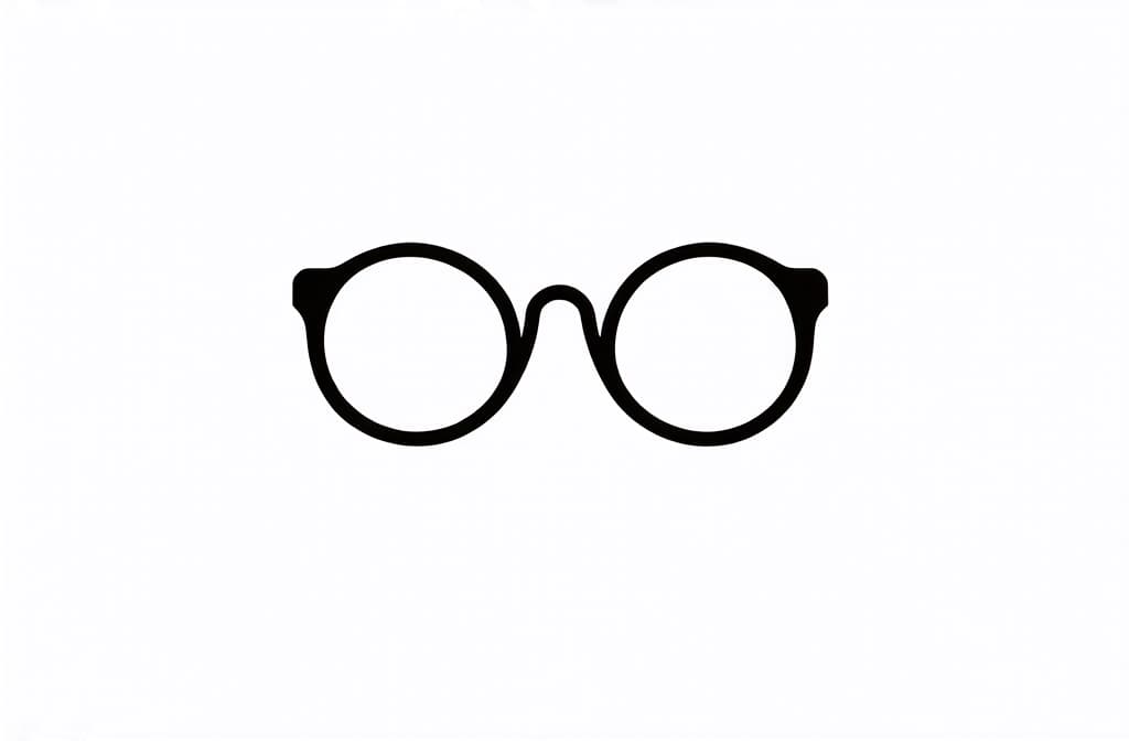  contour, very simple image in one unbroken black ink line, single line of glasses, icon isolated on white background ar 3:2 using a single continuous black line ink brushon white background, drawing should be created without lifting the pen, recognizable features of glasses, icon isolated on white background ar 3:2 in one unbroken line