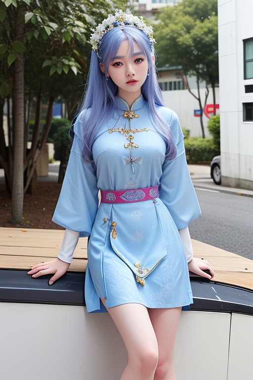  a high school girl in vietnamese ao dai, 7 color hair, goddess, cosmic power, blue eyes, beautiful, advertising photo,high quality, good proportion, masterpiece , the image is captured with an 8k camera