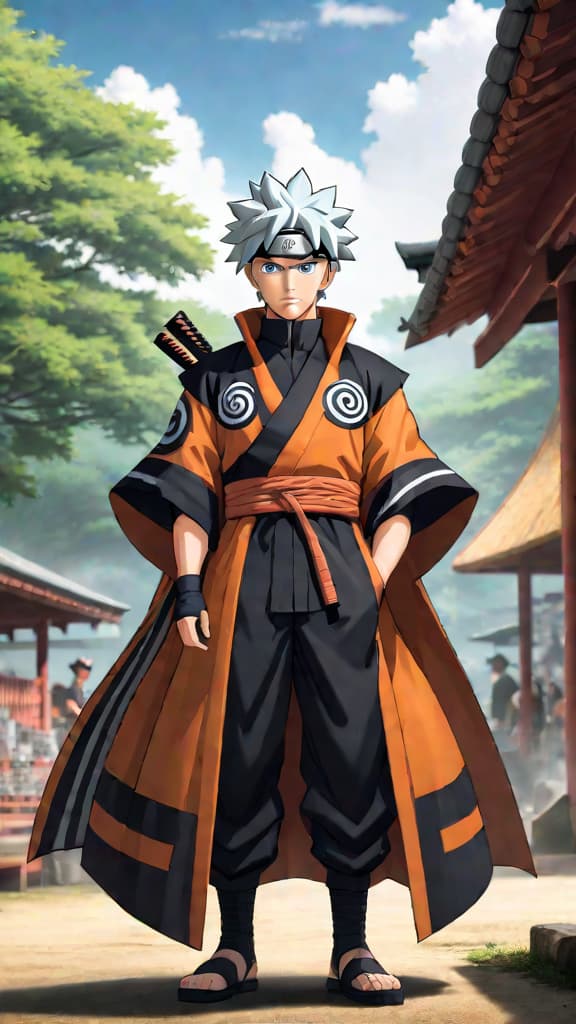  anime art: symbol of sage of six paths in 'naruto' universe, connecting to a shared origin theory. hyperrealistic, full body, detailed clothing, highly detailed, cinematic lighting, stunningly beautiful, intricate, sharp focus, f/1. 8, 85mm, (centered image composition), (professionally color graded), ((bright soft diffused light)), volumetric fog, trending on instagram, trending on tumblr, HDR 4K, 8K