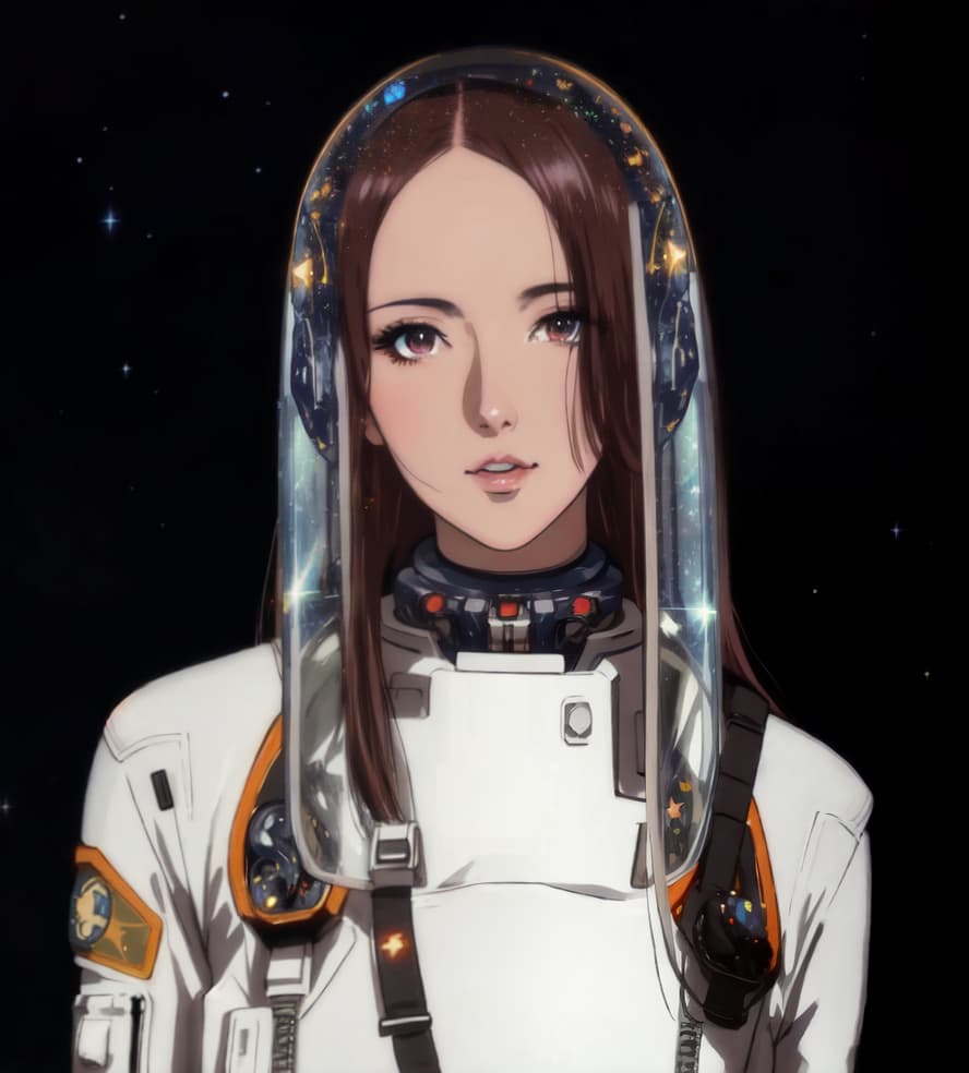  anime style, astronaut in space, fully detailed outer space background with stars, galaxies, nebulae, vibrant colors, wearing detailed space suit, cosmic scene, highly detailed spacesuit, complete space environment, clothing replace, space suit hyperrealistic, full body, detailed clothing, highly detailed, cinematic lighting, stunningly beautiful, intricate, sharp focus, f/1. 8, 85mm, (centered image composition), (professionally color graded), ((bright soft diffused light)), volumetric fog, trending on instagram, trending on tumblr, HDR 4K, 8K