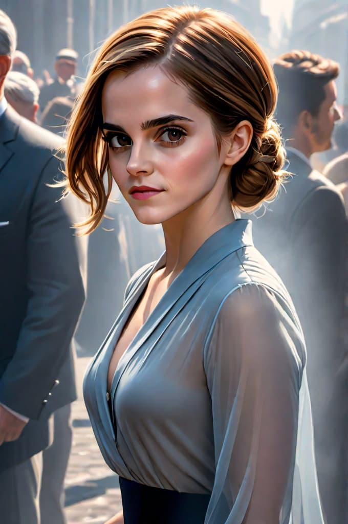  emma watson being fucked hyperrealistic, full body, detailed clothing, highly detailed, cinematic lighting, stunningly beautiful, intricate, sharp focus, f/1. 8, 85mm, (centered image composition), (professionally color graded), ((bright soft diffused light)), volumetric fog, trending on instagram, trending on tumblr, HDR 4K, 8K