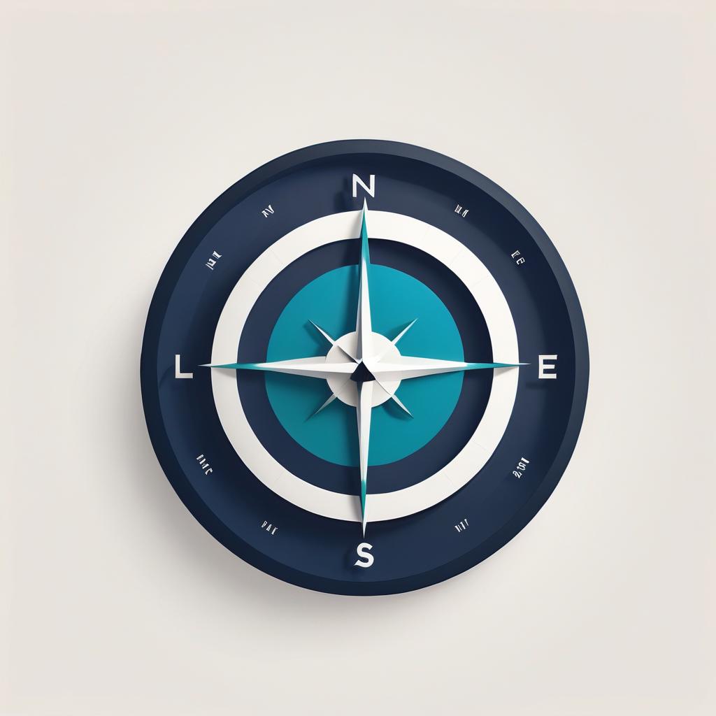  “lp” inside of a compass. the letters l p, (logo), clean, contemporary, bold, minimalist, geometric shapes, sans serif font, bright colors, dynamic, innovative