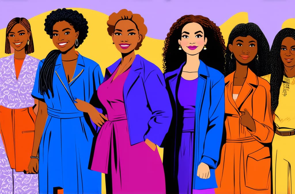  happy international women's day. march 8th. different races and nationalities. colored hand drawn vector illustrations. ar 3:2 {prompt}, maximum details