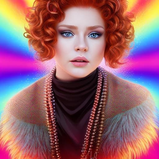 portrait+ style Russian LGBT queer TV actress ginger female face