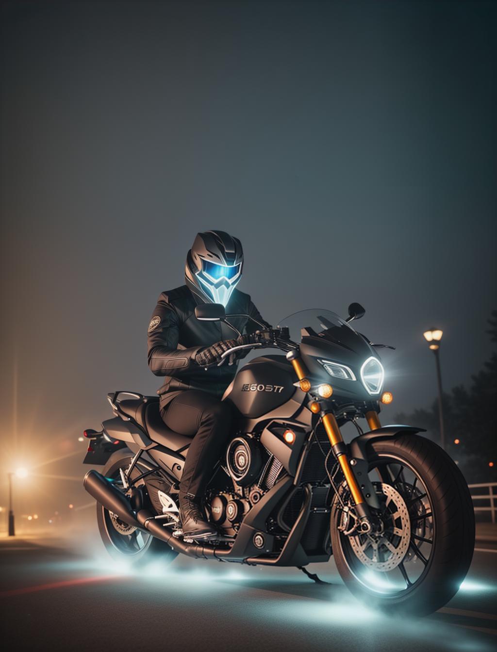  Scary ghost having style with a inside riding his on a scary night hyperrealistic, full body, detailed clothing, highly detailed, cinematic lighting, stunningly beautiful, intricate, sharp focus, f/1. 8, 85mm, (centered image composition), (professionally color graded), ((bright soft diffused light)), volumetric fog, trending on instagram, trending on tumblr, HDR 4K, 8K