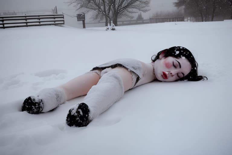  Dead girl in snow