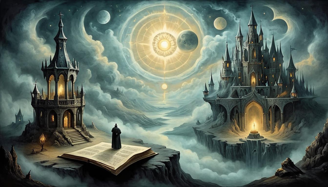  on parchment, surrealism+++, magical barrier, protecting against dark forces, pulsing with divine light(mysterious, provocative, symbolic,muted color)+++