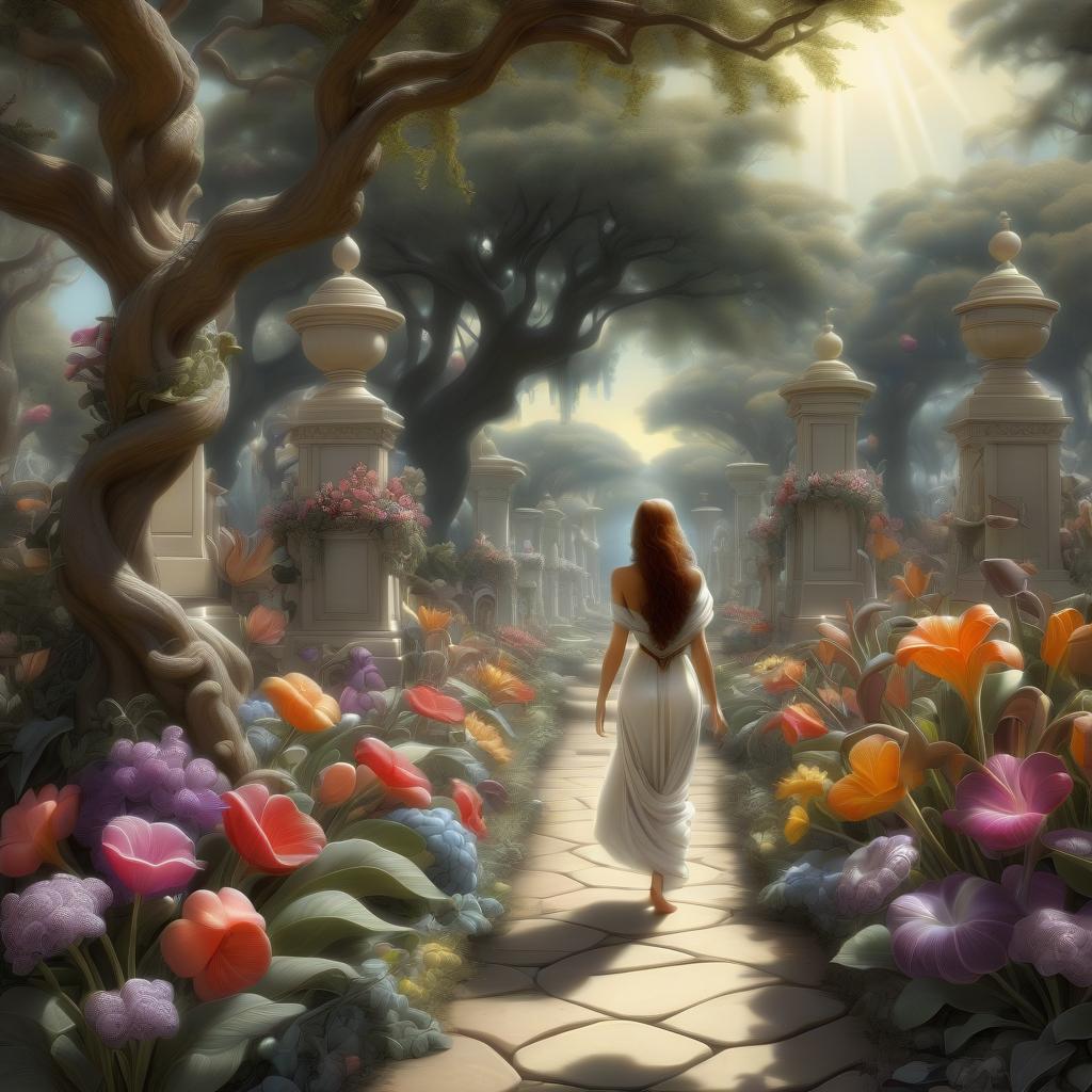  the righteous walk in the gardens of eden. fantasy