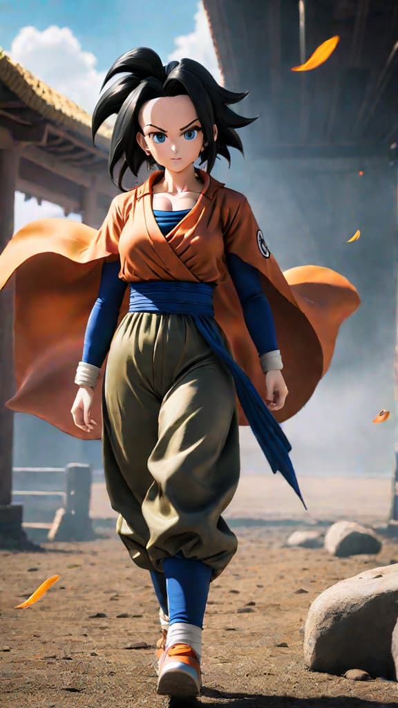  anime art: android 17's wish revives erased universes, reflecting hope and restoration in dragon ball super. hyperrealistic, full body, detailed clothing, highly detailed, cinematic lighting, stunningly beautiful, intricate, sharp focus, f/1. 8, 85mm, (centered image composition), (professionally color graded), ((bright soft diffused light)), volumetric fog, trending on instagram, trending on tumblr, HDR 4K, 8K