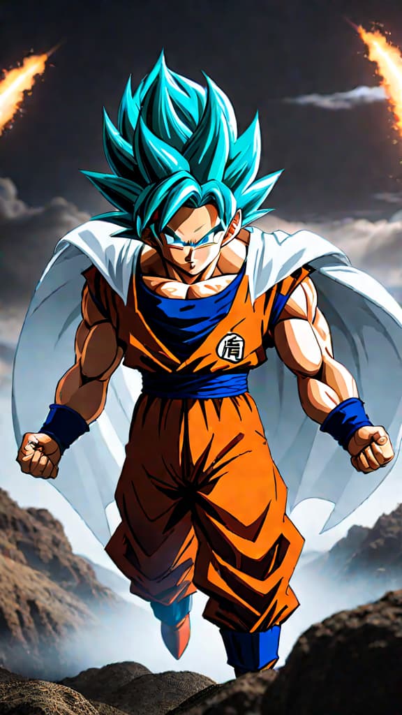  anime art: symbol in dragon ball z hints at ancient warriors or shared universe mystery. hyperrealistic, full body, detailed clothing, highly detailed, cinematic lighting, stunningly beautiful, intricate, sharp focus, f/1. 8, 85mm, (centered image composition), (professionally color graded), ((bright soft diffused light)), volumetric fog, trending on instagram, trending on tumblr, HDR 4K, 8K