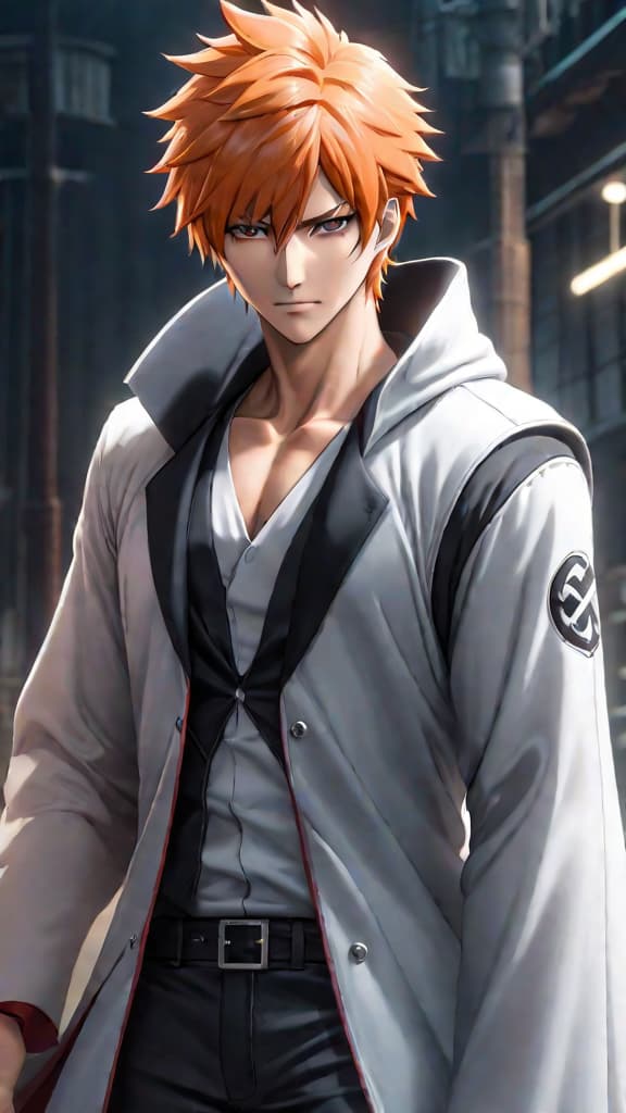  anime art: a hollow merging with masaki kurosaki's soul, passing its essence to ichigo in bleach. hyperrealistic, full body, detailed clothing, highly detailed, cinematic lighting, stunningly beautiful, intricate, sharp focus, f/1. 8, 85mm, (centered image composition), (professionally color graded), ((bright soft diffused light)), volumetric fog, trending on instagram, trending on tumblr, HDR 4K, 8K