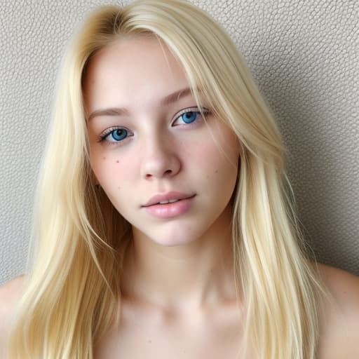  Blonde woman with acne