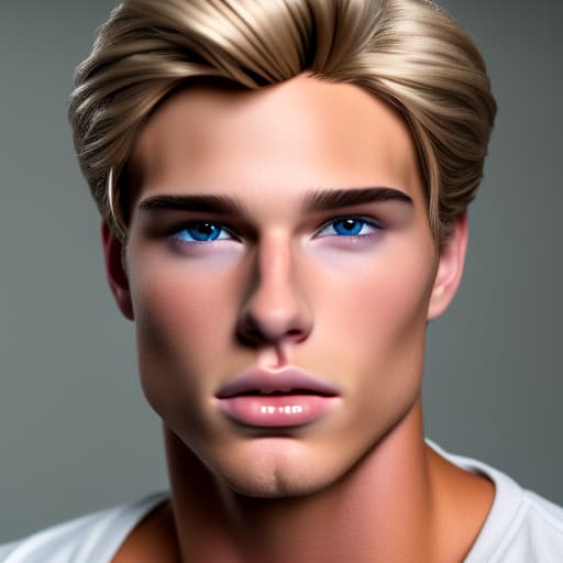  Ken doll queer blonde hunk dude face