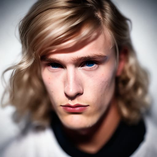 portrait+ style Russian LGBT queer twink blonde hunk dude face