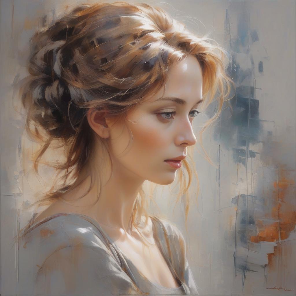  in the style of nathalie picoulet, an awe inspiring oil painting with heavy brush strokes.