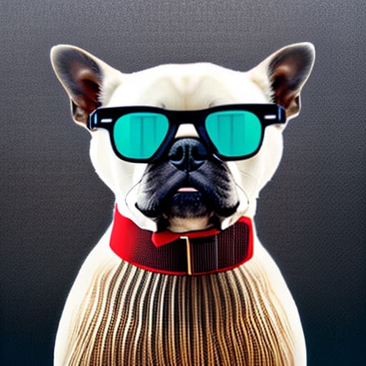 wa-vy style a dog wearing glasses 🤓 hyperrealistic, full body, detailed clothing, highly detailed, cinematic lighting, stunningly beautiful, intricate, sharp focus, f/1. 8, 85mm, (centered image composition), (professionally color graded), ((bright soft diffused light)), volumetric fog, trending on instagram, trending on tumblr, HDR 4K, 8K