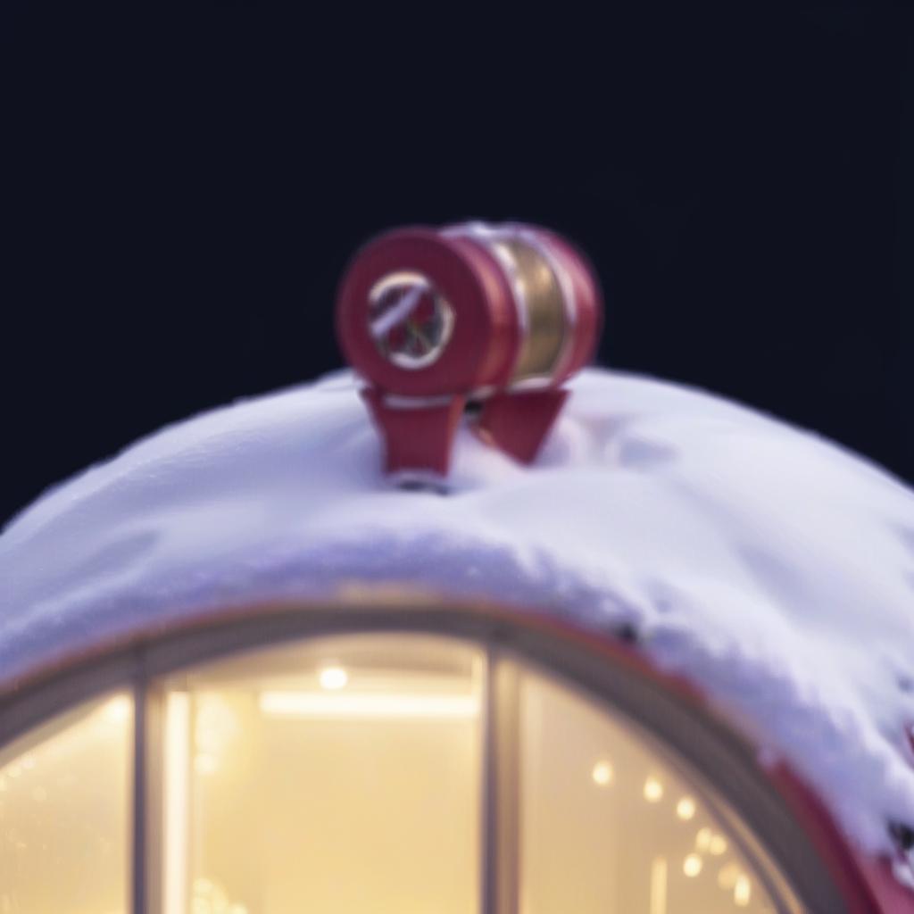  breathtaking christmas ferris wheel cabin with christmas decoration and snow caps on it, winter night, dark colours . award winning, professional, highly detailed, civitai