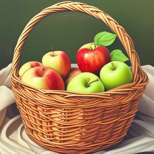  Apple in a basket pouring