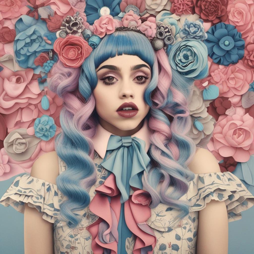  masterpiece, best quality, crea una imagen donde salga melanie martinez