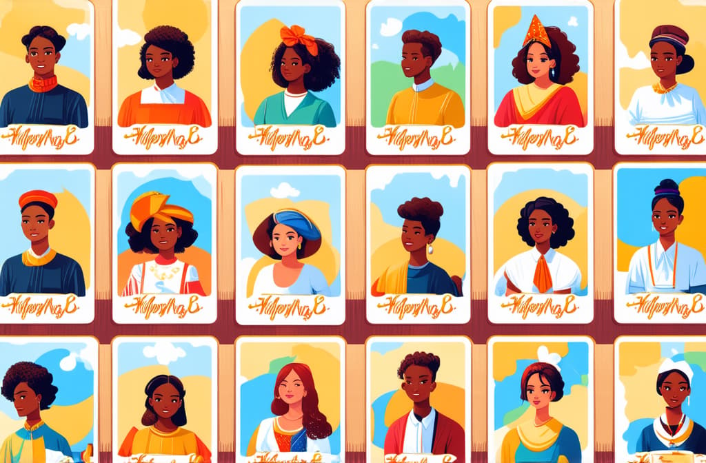  flat illustration, flaticon, (illustration:1.15), happy march 8. different races and nationalities. colored hand drawn vector illustrations. set of cards and seamless pattern ar 3:2, [cory loftis, strobist, pascal campion :: 0.2]