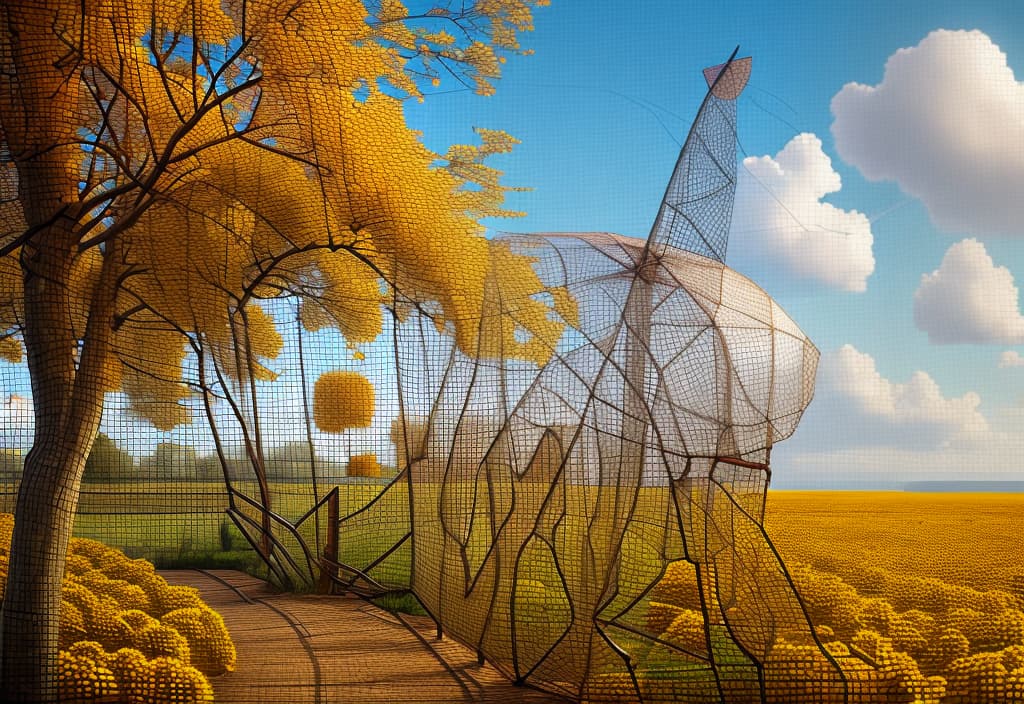  (zoo,wildlife park:1.2),(many animals:1.2),fence,bird,outdoors,day,cloud,sky,water,tree,flower,sunflower,umbrella,panorama,(masterpiece:1,2),best quality,extremely detailed wallpaper,