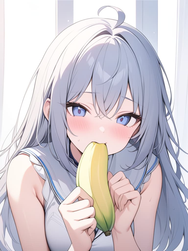  cute, , , delicious, eating bananas, masterpiece, best quality,8k,ultra detailed,high resolution,an extremely delicate and beautiful,hyper detail