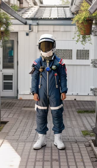  Astronaut Mask, white Astronaut suit, full body