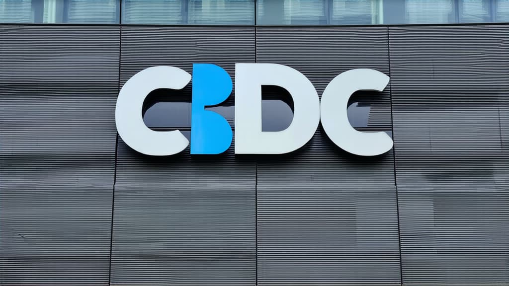  professional detailed photography, the inscription "cbdc" on the facade of the building, the facade is made of glass ar 16:9, (muted colors, dim colors, soothing tones), (vsco:0.3)