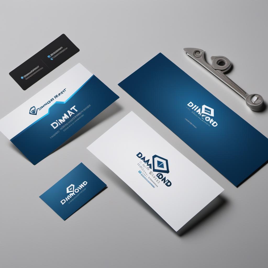  Design a business logo and card for a company named 'Diamond Smart Repair'. The logo should incorporate a diamond shape and elements that convey repair or smart technology. Use a modern and sleek design with colors that represent professionalism and trust, such as blue, silver, and white. The business card should include the company name, logo, contact information, and space for a tagline. Elements from the logo should be used to make the card cohesive and visually appealing. hyperrealistic, full body, detailed clothing, highly detailed, cinematic lighting, stunningly beautiful, intricate, sharp focus, f/1. 8, 85mm, (centered image composition), (professionally color graded), ((bright soft diffused light)), volumetric fog, trending on instagram, trending on tumblr, HDR 4K, 8K