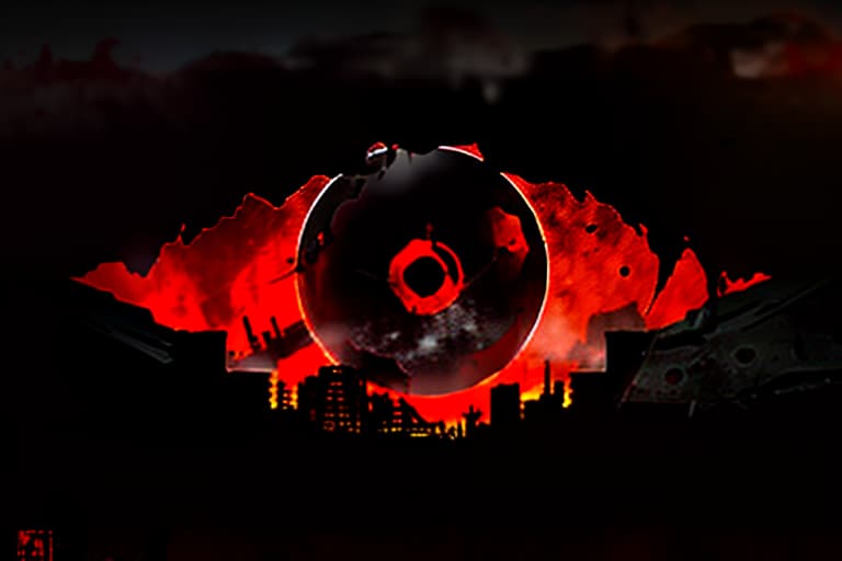  (dark shot:1.1), epic realistic, A logo with an eye hidden behind a bloody red moon surrounded by a ruined city, moral decay, drugs, murders, more blood, alcohol, vulgarity, decay, civilization collapse, darkness, oppression, withering, disillusionment, and depravity., faded, (neutral colors:1.2), (hdr:1.4), (muted colors:1.2), hyperdetailed, (artstation:1.4), cinematic, warm lights, dramatic light, (intricate details:1.1), complex background, (rutkowski:0.66), (teal and orange:0.4) hyperrealistic, full body, detailed clothing, highly detailed, cinematic lighting, stunningly beautiful, intricate, sharp focus, f/1. 8, 85mm, (centered image composition), (professionally color graded), ((bright soft diffused light)), volumetric fog, trending on instagram, trending on tumblr, HDR 4K, 8K