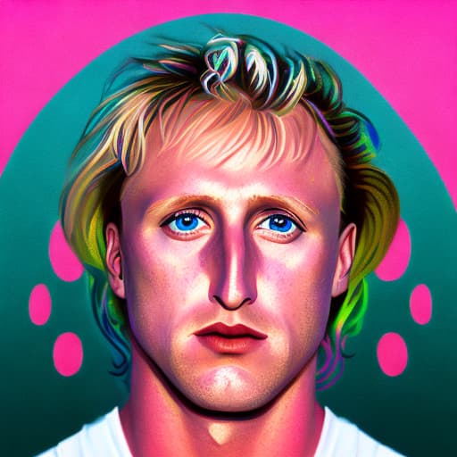 portrait+ style Owen Hart queer face