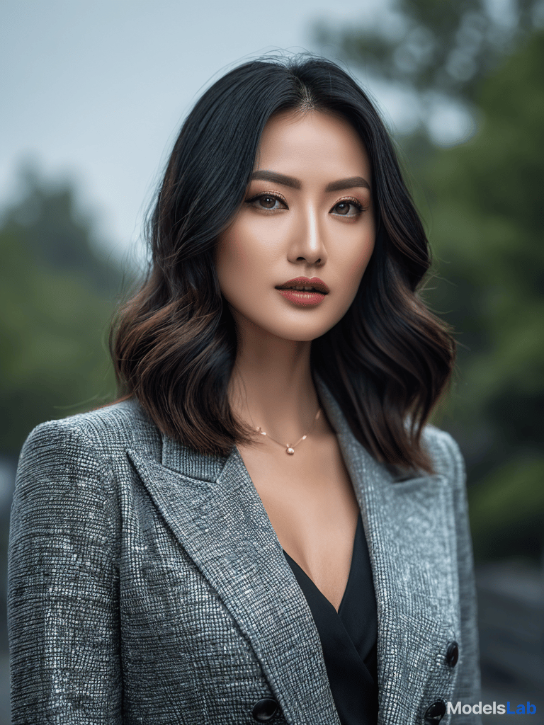  超逼真亚洲美女人像 ，穿着暴露 hyperrealistic, full body, detailed clothing, highly detailed, cinematic lighting, stunningly beautiful, intricate, sharp focus, f/1. 8, 85mm, (centered image composition), (professionally color graded), ((bright soft diffused light)), volumetric fog, trending on instagram, trending on tumblr, HDR 4K, 8K