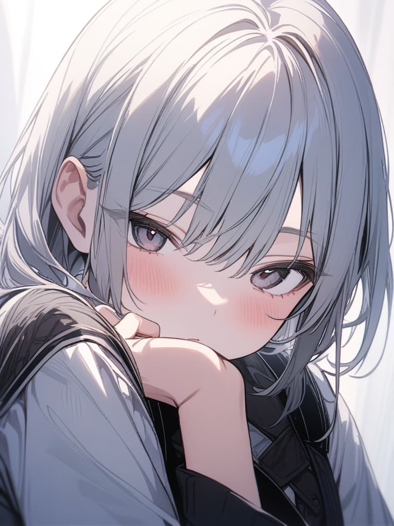  cute, subculture, gray hair, moe sleeve, odd eye, masterpiece, best quality,8k,ultra detailed,high resolution,an extremely delicate and beautiful,hyper detail