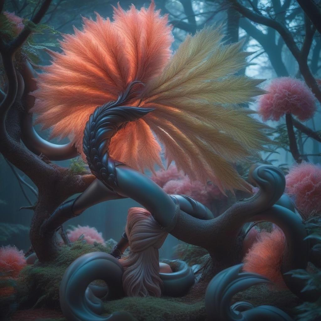  Latex fluffiness hyperrealistic, full body, detailed clothing, highly detailed, cinematic lighting, stunningly beautiful, intricate, sharp focus, f/1. 8, 85mm, (centered image composition), (professionally color graded), ((bright soft diffused light)), volumetric fog, trending on instagram, trending on tumblr, HDR 4K, 8K