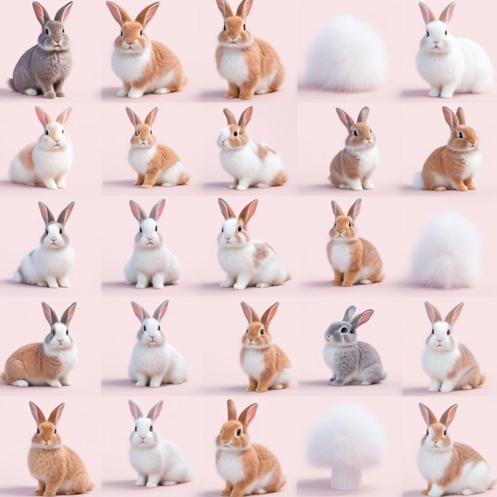  Beautiful fluffy bunnies hyperrealistic, full body, detailed clothing, highly detailed, cinematic lighting, stunningly beautiful, intricate, sharp focus, f/1. 8, 85mm, (centered image composition), (professionally color graded), ((bright soft diffused light)), volumetric fog, trending on instagram, trending on tumblr, HDR 4K, 8K