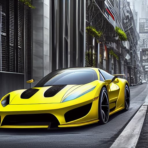  super car in street