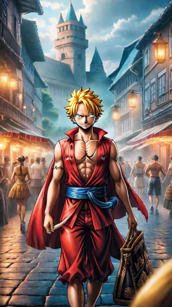  anime art: a character pondering, "is it a curse or a blessing?" in the world of one piece. hyperrealistic, full body, detailed clothing, highly detailed, cinematic lighting, stunningly beautiful, intricate, sharp focus, f/1. 8, 85mm, (centered image composition), (professionally color graded), ((bright soft diffused light)), volumetric fog, trending on instagram, trending on tumblr, HDR 4K, 8K