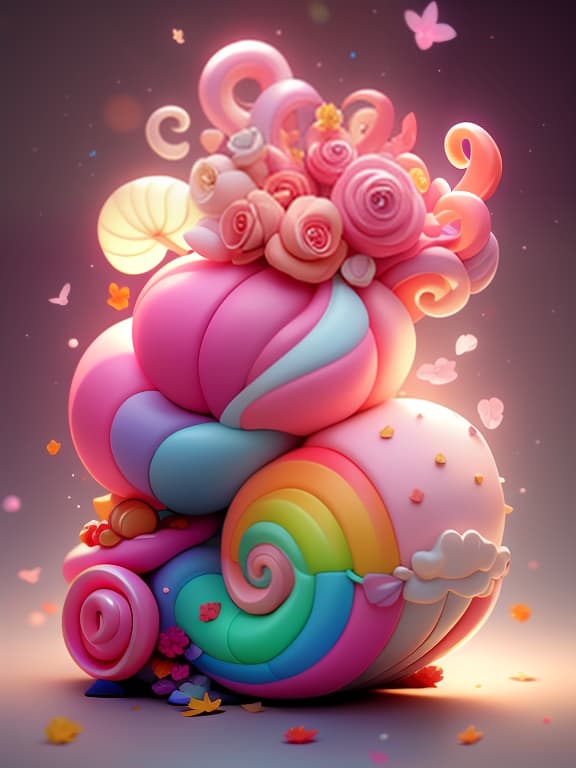 The snail with pink hair enjoys life and crawls along the rainbow. hyperrealistic, full body, detailed clothing, highly detailed, cinematic lighting, stunningly beautiful, intricate, sharp focus, f/1. 8, 85mm, (centered image composition), (professionally color graded), ((bright soft diffused light)), volumetric fog, trending on instagram, trending on tumblr, HDR 4K, 8K