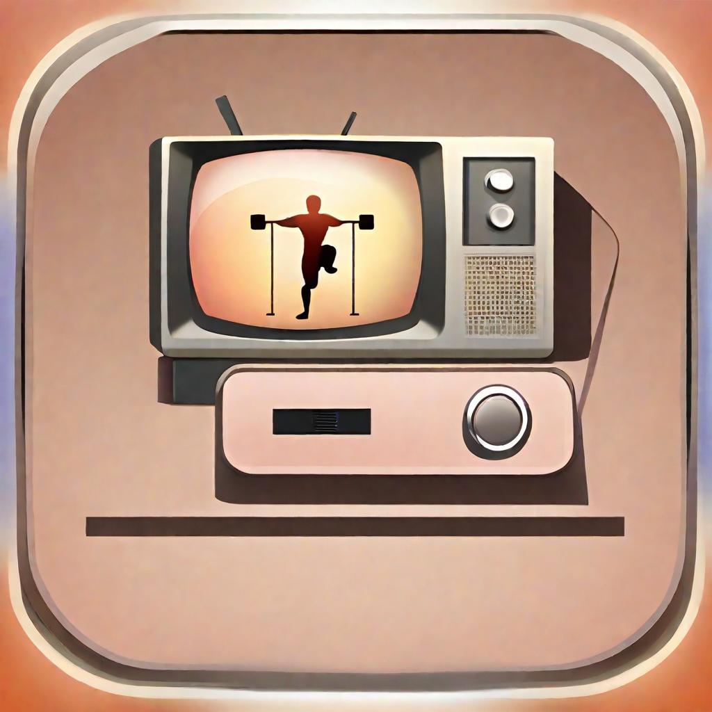  app icon of fitness exergame people in front of a tv