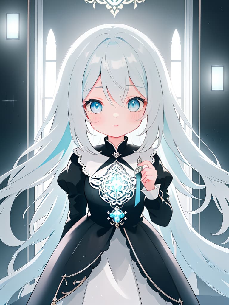  expression, girl, young, black clothes, light blue eyes, light blue gray hair, masterpiece, best quality,8k,ultra detailed,high resolution,an extremely delicate and beautiful,hyper detail hyperrealistic, full body, detailed clothing, highly detailed, cinematic lighting, stunningly beautiful, intricate, sharp focus, f/1. 8, 85mm, (centered image composition), (professionally color graded), ((bright soft diffused light)), volumetric fog, trending on instagram, trending on tumblr, HDR 4K, 8K