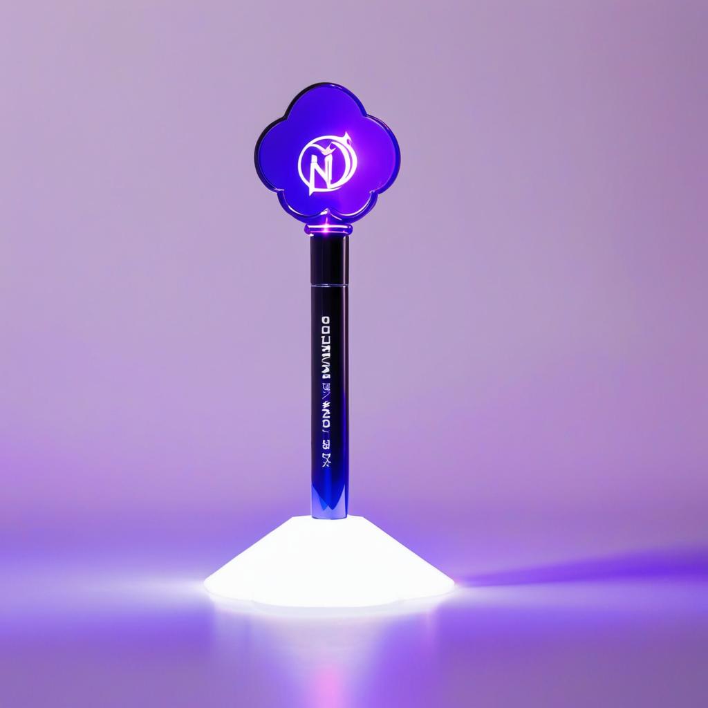  kpop gem top long lightstick dark purple concept with a box